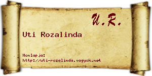 Uti Rozalinda névjegykártya